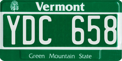 VT license plate YDC658