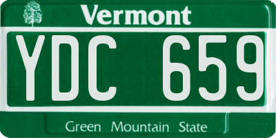 VT license plate YDC659