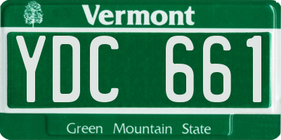VT license plate YDC661