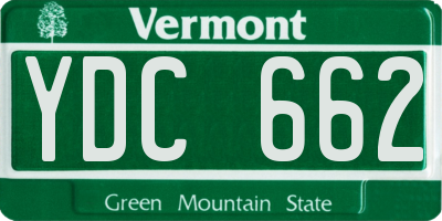 VT license plate YDC662