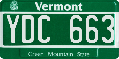 VT license plate YDC663