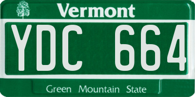 VT license plate YDC664