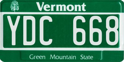 VT license plate YDC668
