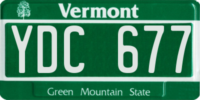 VT license plate YDC677