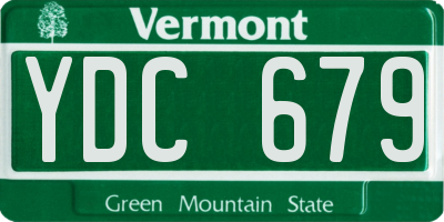 VT license plate YDC679