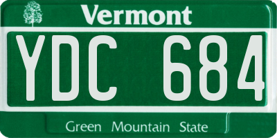 VT license plate YDC684