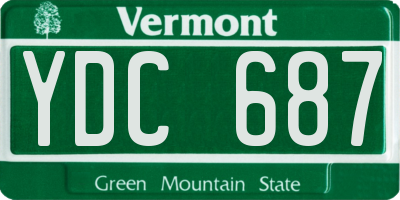 VT license plate YDC687