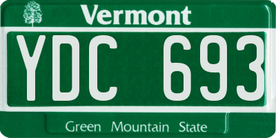 VT license plate YDC693