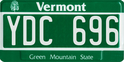 VT license plate YDC696