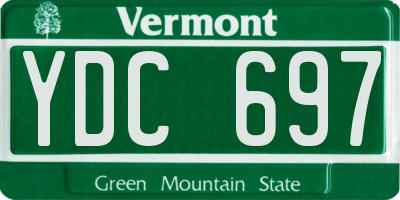 VT license plate YDC697
