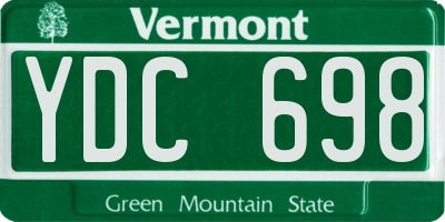VT license plate YDC698