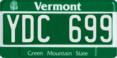 VT license plate YDC699