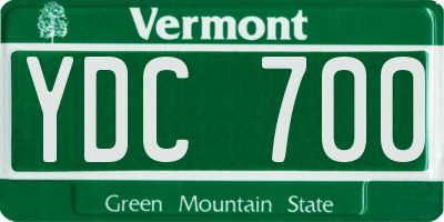 VT license plate YDC700
