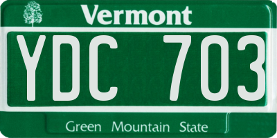 VT license plate YDC703