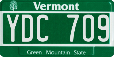 VT license plate YDC709