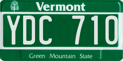 VT license plate YDC710