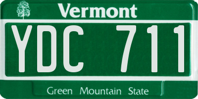VT license plate YDC711
