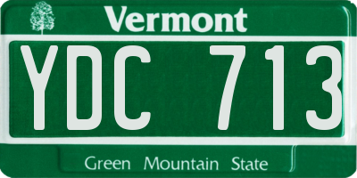 VT license plate YDC713
