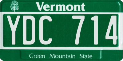 VT license plate YDC714