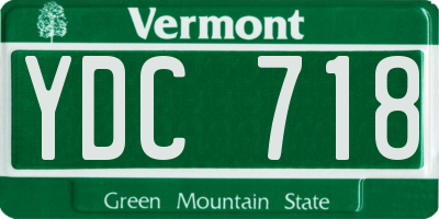 VT license plate YDC718