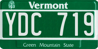 VT license plate YDC719