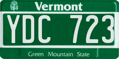 VT license plate YDC723