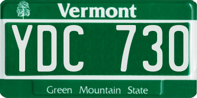VT license plate YDC730