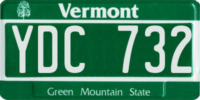 VT license plate YDC732