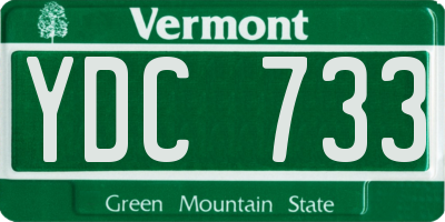 VT license plate YDC733