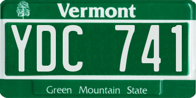 VT license plate YDC741