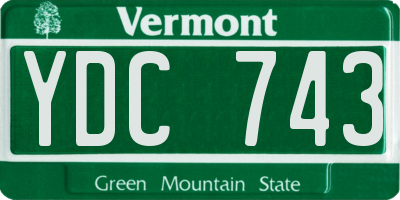 VT license plate YDC743