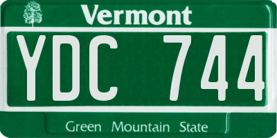 VT license plate YDC744