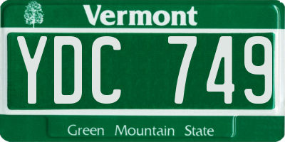 VT license plate YDC749
