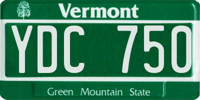 VT license plate YDC750