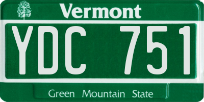 VT license plate YDC751