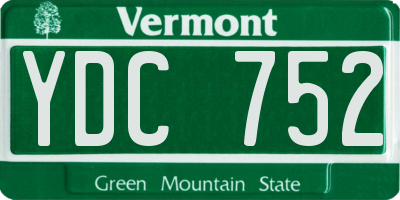 VT license plate YDC752