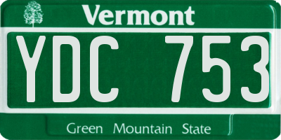 VT license plate YDC753