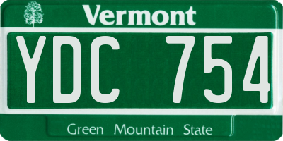VT license plate YDC754