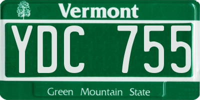 VT license plate YDC755