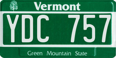 VT license plate YDC757