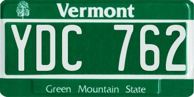 VT license plate YDC762