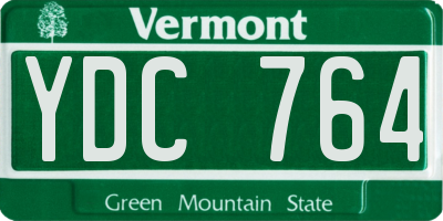 VT license plate YDC764