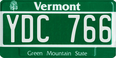 VT license plate YDC766