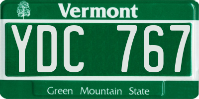 VT license plate YDC767
