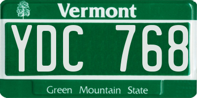 VT license plate YDC768