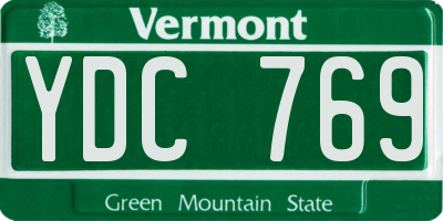 VT license plate YDC769