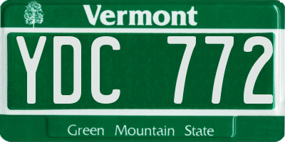 VT license plate YDC772