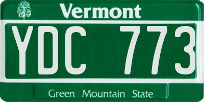 VT license plate YDC773
