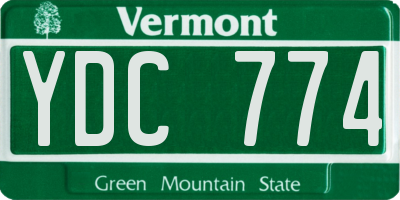 VT license plate YDC774