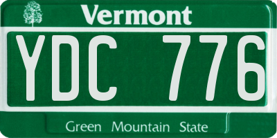 VT license plate YDC776